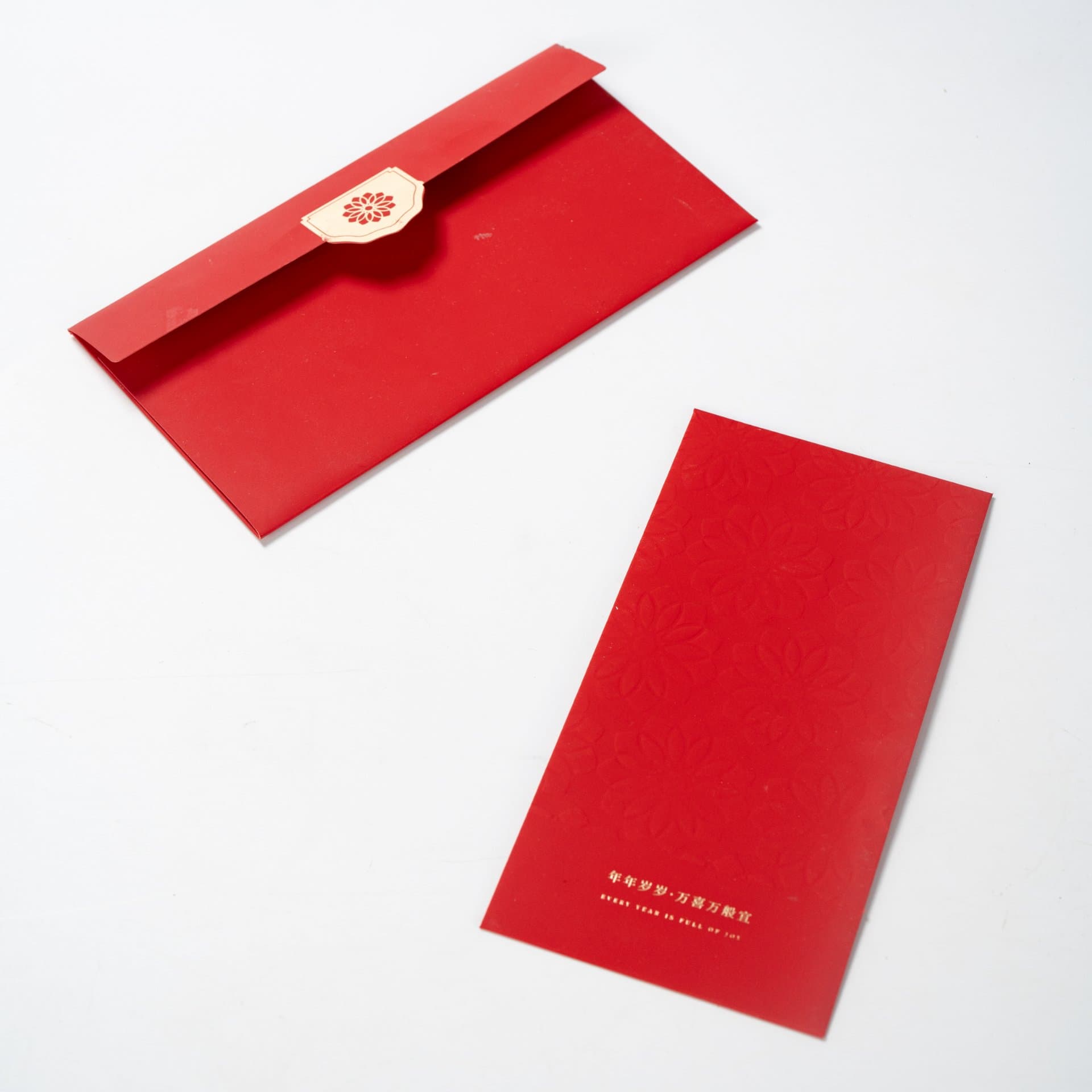Sealed Envelope with Embossed Pattern and Foil Stamping